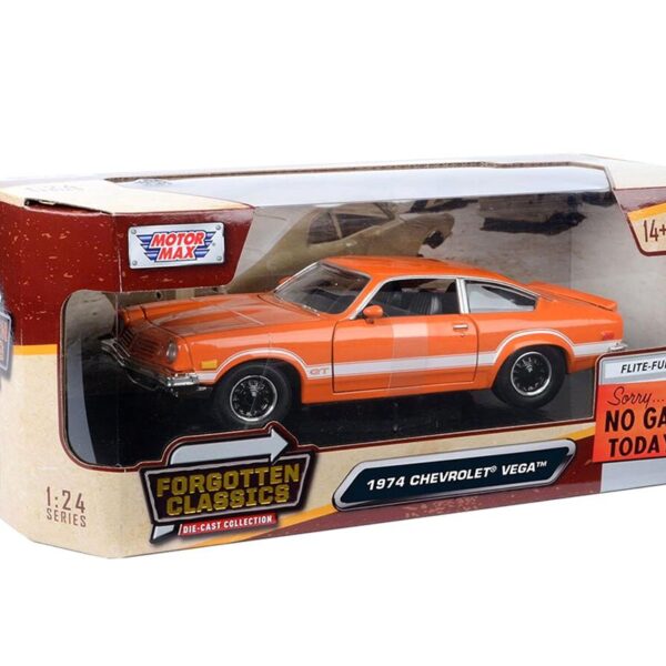 Motormax 1:24 1979 Chevrolet Vega GT â€“ Orange â€“ Forgotten Classics