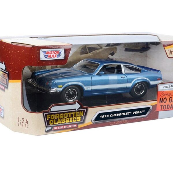 Motormax 1:24 1979 Chevrolet Vega GT â€“ Blue â€“ Forgotten Classics