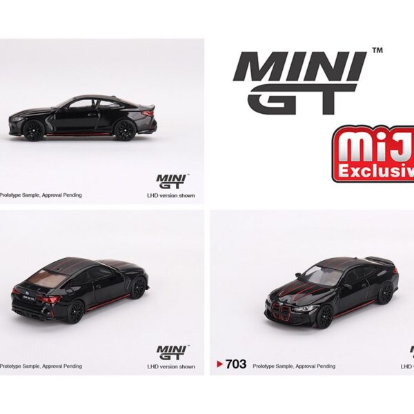 (Preorder) Mini GT 1:64 BMW M4 CSL – Black Sapphire – MiJo Exclusives