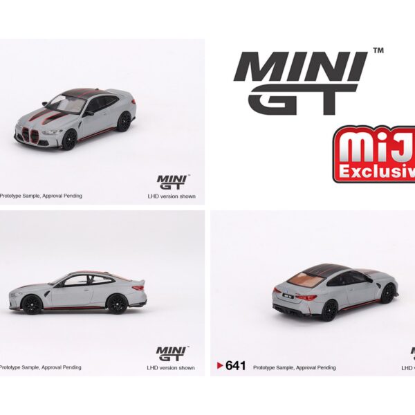 Mini GT 1:64 BMW M4 CSL (G82) – Frozen Brooklyn Grey Metallic – MiJo Exclusives