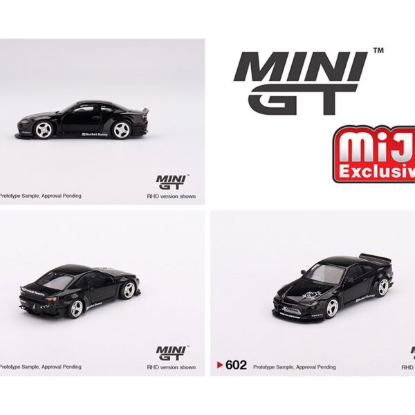 Mini GT 1:64 Nissan Silvia (S15) Rocket Bunny – Black Pearl  –Â RHD – MiJo Exclusives