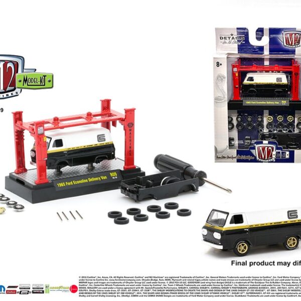 M2 MACHINES 1:64 MODEL-KIT & AUTO-LIFT WAVE 9 – 1965 FORD ECONOLINE DELIVERY VAN