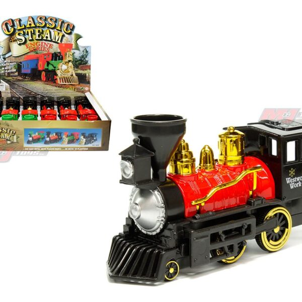 6″ Classic Steam Engine – 4 Colors – Display Tray Set of 12