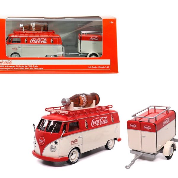 Motor City Classics 1:43 Coca-Cola 1960 Volkswagen Kombi T1 with Trailer