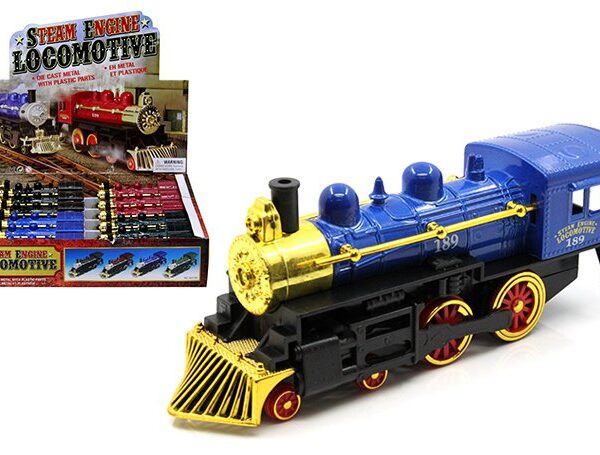 Steam Engine Locomotive 7″ – Train – Display Tray Set of 12