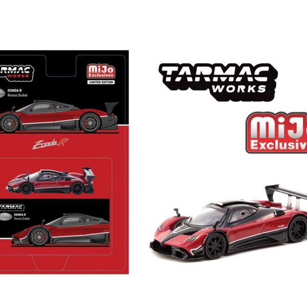 (Preorder) Tarmac Works 1:64 Pagani Zonda R – Rosso Dubai – Global64 – Mijo Exclusives