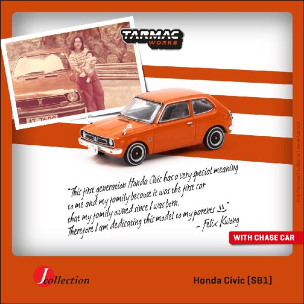 (Preorder) J-Collection 1:64 Honda Civic (SB1) – Orange – J-Collection