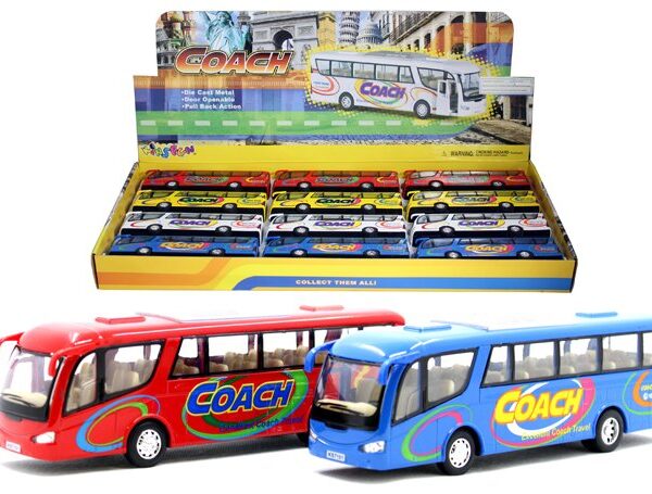 Kinsfun 7″ Coach Bus (KS7101D) – Display Tray Set of 12