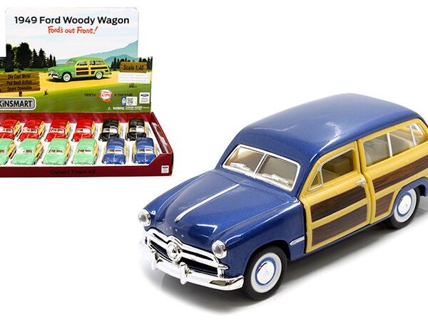 Kinsmart 1:40 1949 Ford Woody Wagon 4.5″ – Display Tray Set of 12
