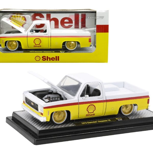 M2 Machines 1:24 1973 Chevrolet Cheyenne 10 Shell – White/Yellow with Red Stripe – Release 111 – Limited Edition