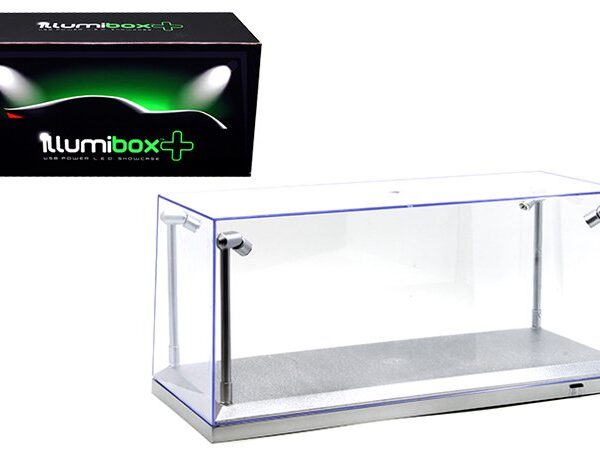 Illumibox Plus 1:18 USB Powered LED Showcase (Silver Base)