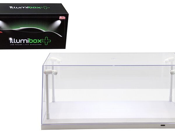 Illumibox Plus 1:18 USB Powered LED Showcase (White Base)
