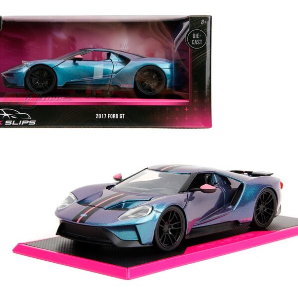 Jada 1:24 2017 Ford GT – Metallic Purple Blue – Pink Slips