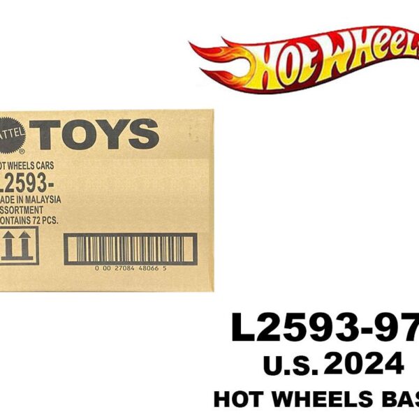 Hot Wheels 1:64 Basic Cars USA Assortment 2024 B Factory Sealed Case