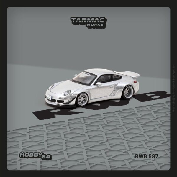 (Preorder) Tarmac Works 1:64 RWB 997 Abu Hhabi- Silver – Hobby64