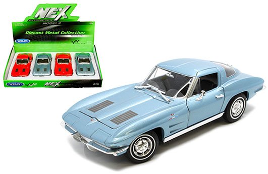 Welly 1:24 1963 Chevrolet Corvette – Display Tray Box of 4