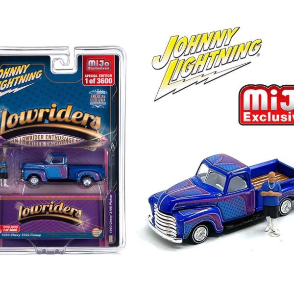 (Preorder) Johnny Lightning 1:64 Lowriders 1950 Chevrolet Pickup with American Diorama Figure Limited 3,600 Pieces – Mijo Exclusives
