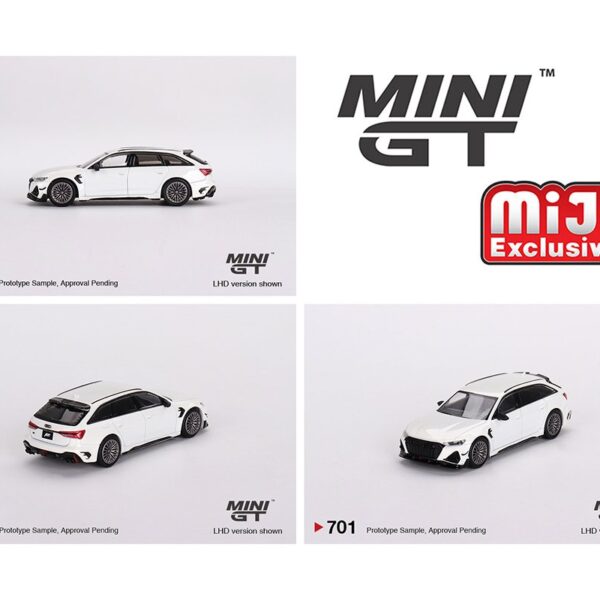 (Preorder) Mini GT 1:64 Audi ABT RS6-R Glacier – White Metallic – MiJo Exclusives