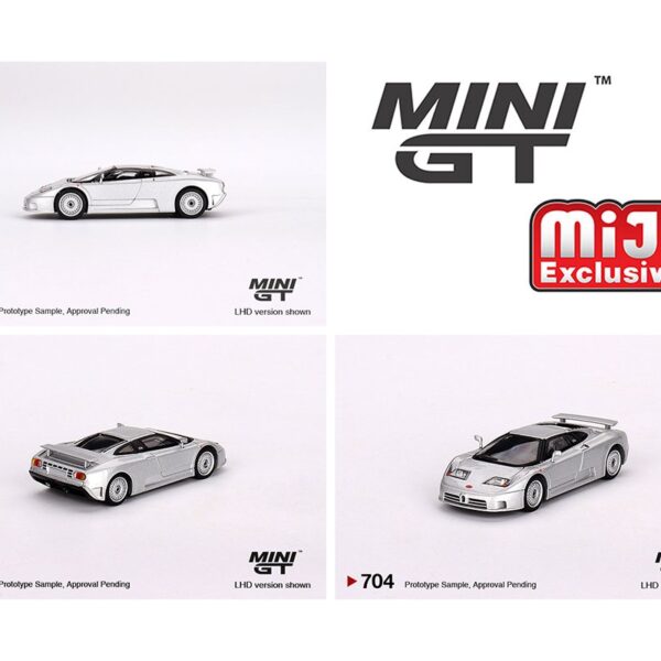 (Preorder) Mini GT 1:64 Bugatti EB110 GT Grigio Chiaro- Silver – MiJo Exclusives