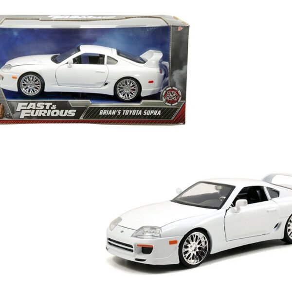 Jada 1:24 Brian’s Toyota Supra – White – Fast & Furious