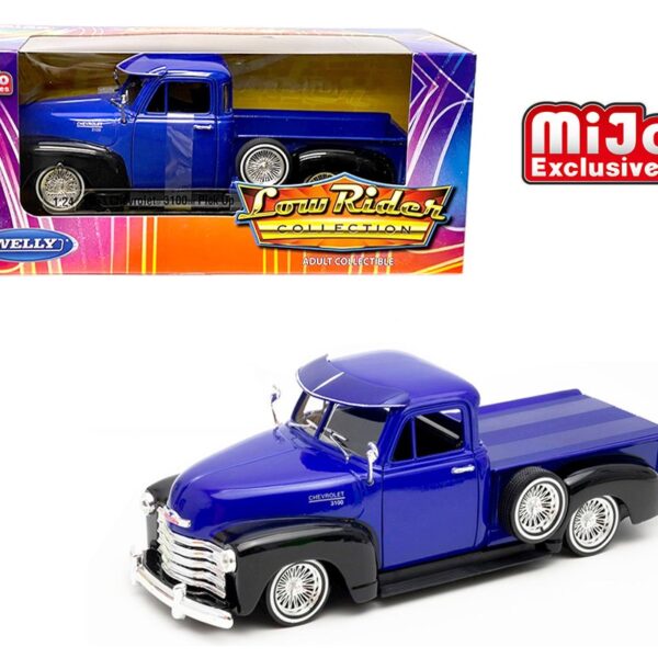 Welly 1:24 1953 Chevy 3100 Pickup Low Rider- Two-Tone Blue –  MiJo Exclusives