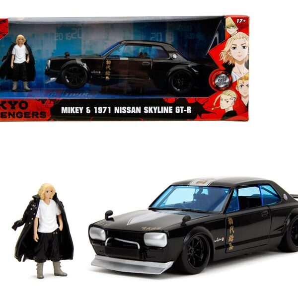 Jada 1:24 1971 Nissan Skyline 2000GT with Mikey Figure – Tokyo Revengers – Hollywood Rides