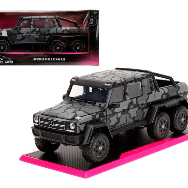 Jada 1:24 Mercedes-Benz AMG G63 6×6 – Grey Camouflage – Pink Slips