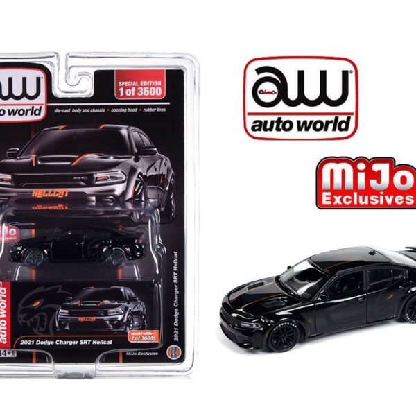 (Preorder) Auto World 1:64 2021 Dodge Charger SRT Hellcat Custom Black Limited 3,600 pieces – Mijo Exclusives