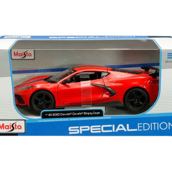 Maisto 1:24 2020 Chevrolet Corvette Stingray Coupe (Red with Black Stripes) – Special Edition