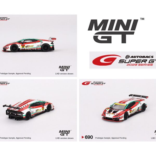 (Preorder) Mini GT 1:64 Japan Exclusive Lamborghini HuracÃ¡n GT3 EVO2 #88 “JLOC Lamborghini GT3” JLOC 2023 SUPER GT SERIES
