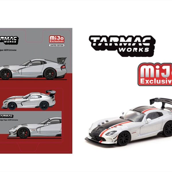 (Preorder) Tarmac Works 1:64 Dodge Viper ACR Extreme – Silver – Global64 – MiJo Exclusives