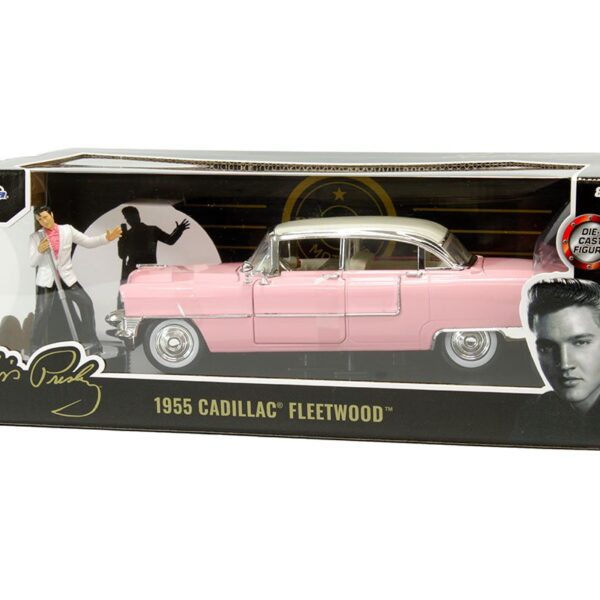 Jada 1:24 1955 Cadillac Fleetwood with Elvis Presley Figure – Hollywood Rides