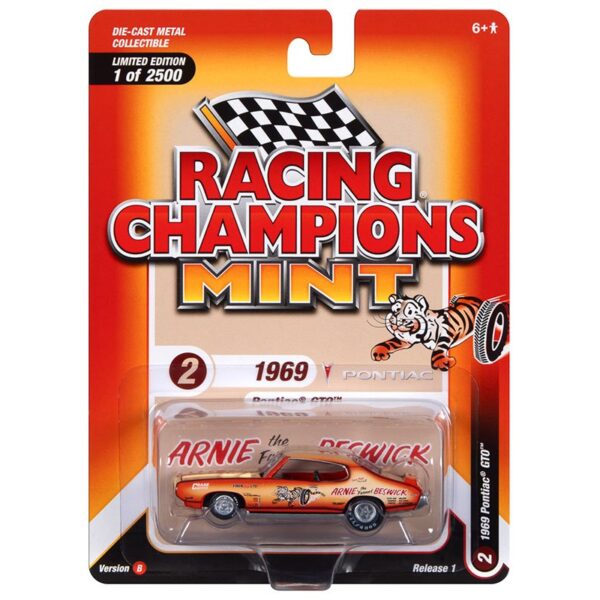 Racing Champions 1:64 1969 Pontiac GTO – Orange Cream – Mint 2023 Release 1 Version B Limited Edition