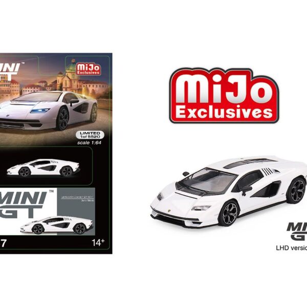 Mini GT 1:64 Lamborghini Countach LPI 800-4Â – Bianco Siderale – Mijo Exclusives