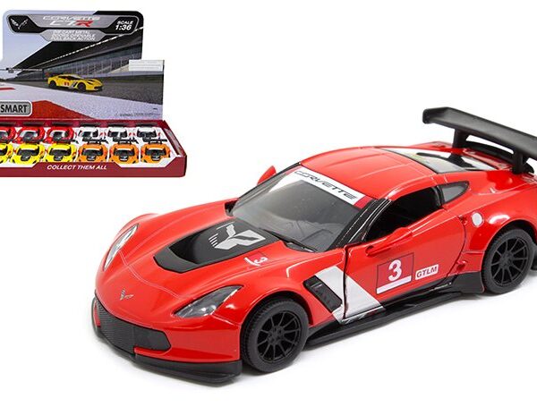 Kinsmart 1:32 Chevrolet Corvette C7-R 5″  (KT5397D)- Display Tray Set of 12