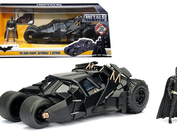 Jada 1:24 The Dark Knight Batmobile with Batman Figure â€“ Hollywood Rides