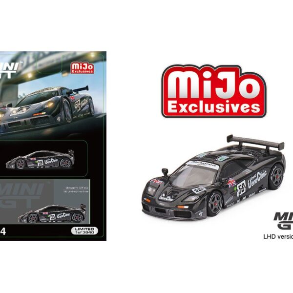 Mini GT 1:64 McLaren F1 GTR #59 1995 Le Mans 24Hr Winner – Black – Mijo Exclusives