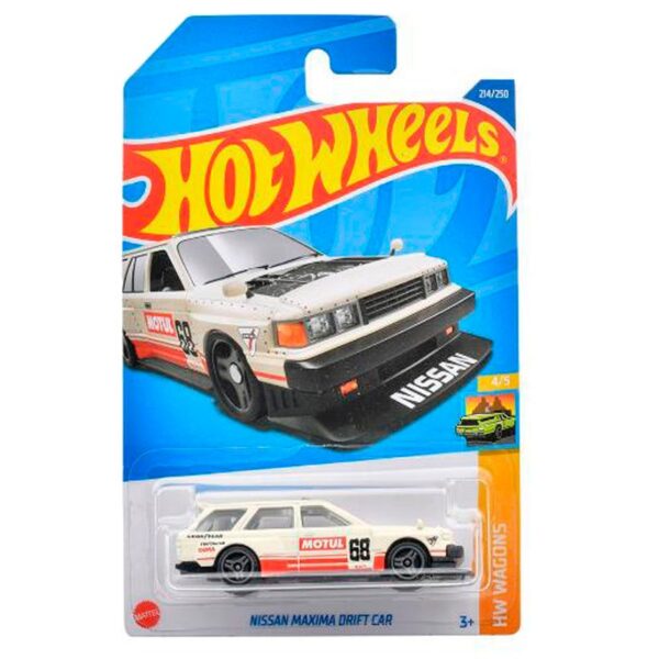 Hot Wheels 1:64 Basic Nissan Maxima Wagon Drift – White – Solid Case Pack