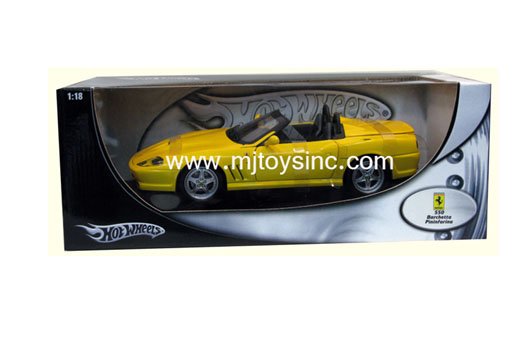 HOT WHEELS 1:18 Ferrari 550 Bargette Pininfarina Yellow