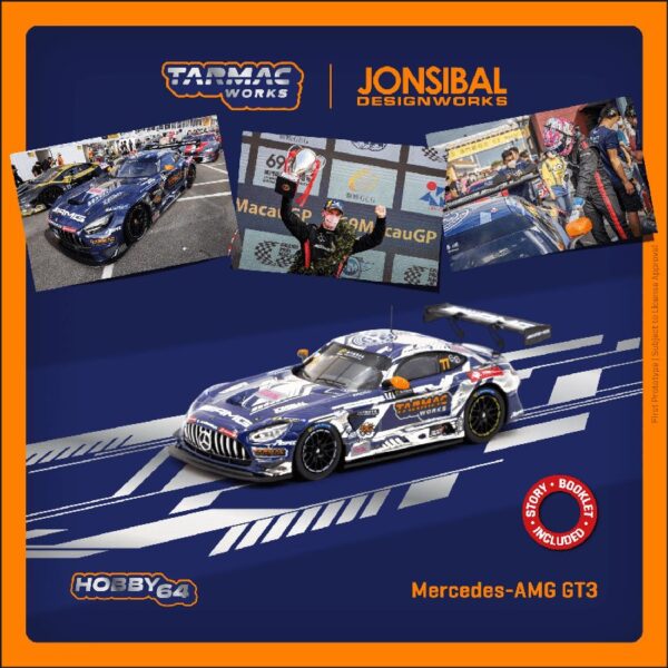Tarmac Works 1:64 Mercedes-AMG GT3 Macau GT Cup 2022 Winner Craft-Bamboo Racing Maro Engel- Hobby64