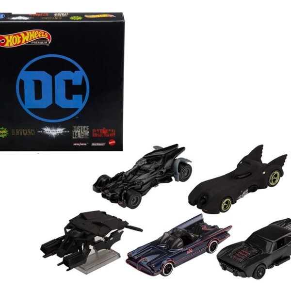 Hot Wheels 1:64 Batman Batmobiles Premium 5 Cars Pack