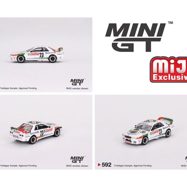 (Preorder) Mini GT 1:64 Nissan Skyline GT-R (R32) Gr. A #23 1990 Macau Guia Race Winner – MiJo Exclusives