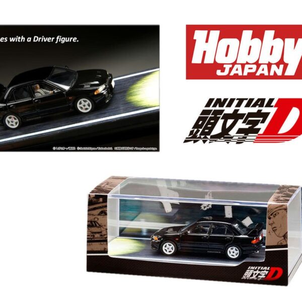 (Preorder) Hobby Japan 1:64 Mitsubishi Lancer RS Evolution â…¢ / INITIAL D vs Ryosuke Takahashi with Kyoichi Sudo Figure inside the car