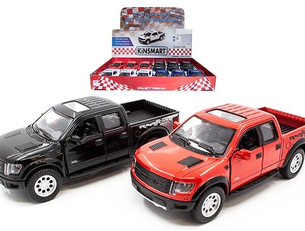 Kinsmart 1:46 2013 Ford F-150 SVT Raptor Supercrew 4.5″ – Display Tray Set of 12