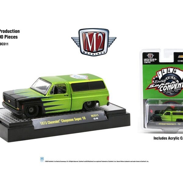 M2 Machines 1:64 Supercon 2023 Exclusive 1973 Chevrolet Cheyenne With Camper Cover Limited Edition 3,600 Pcs