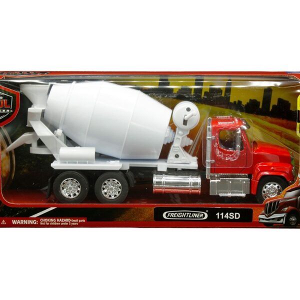 New Ray 1:32 Freightliner 114SD Cement Mixer (Red) – Construction – Long Haul Trucker –