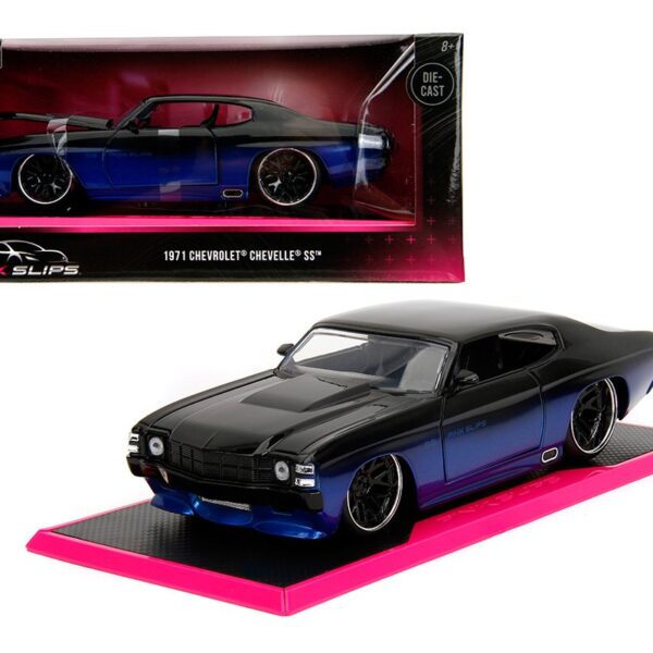Jada 1:24 1971 Chevrolet Chevelle SS 2 Tone BlackBlue – Pink Slips