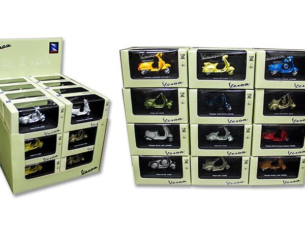 New Ray 1:32 Vespa (12 Assortment) – Counter Display Set of 24