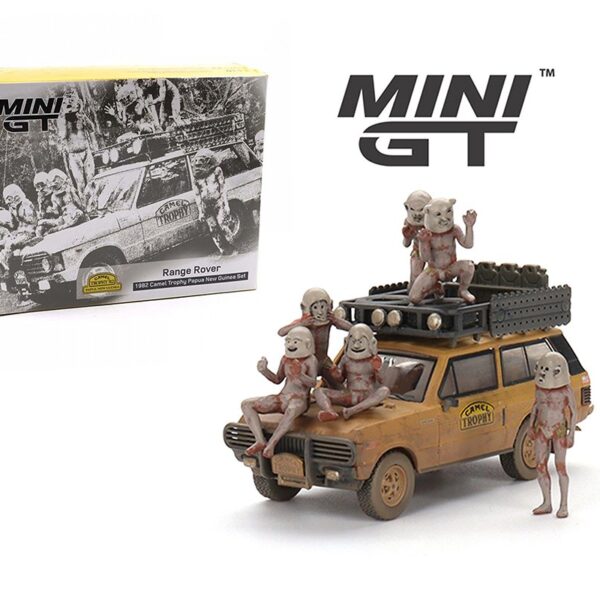 Mini GT 1:64 1982 Range Rover Camel Trophy Papa New Guinea Set