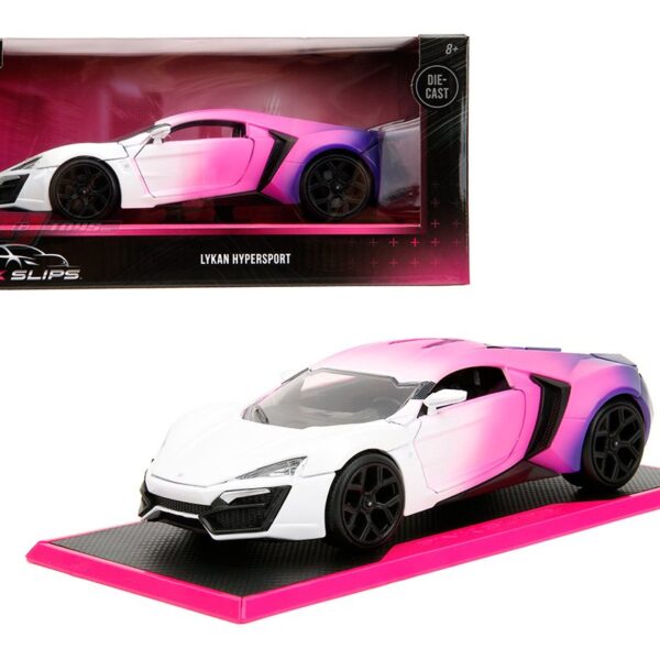 Jada 1:24 Lykan Hypersport – White Pink Gradient – Pink Slips